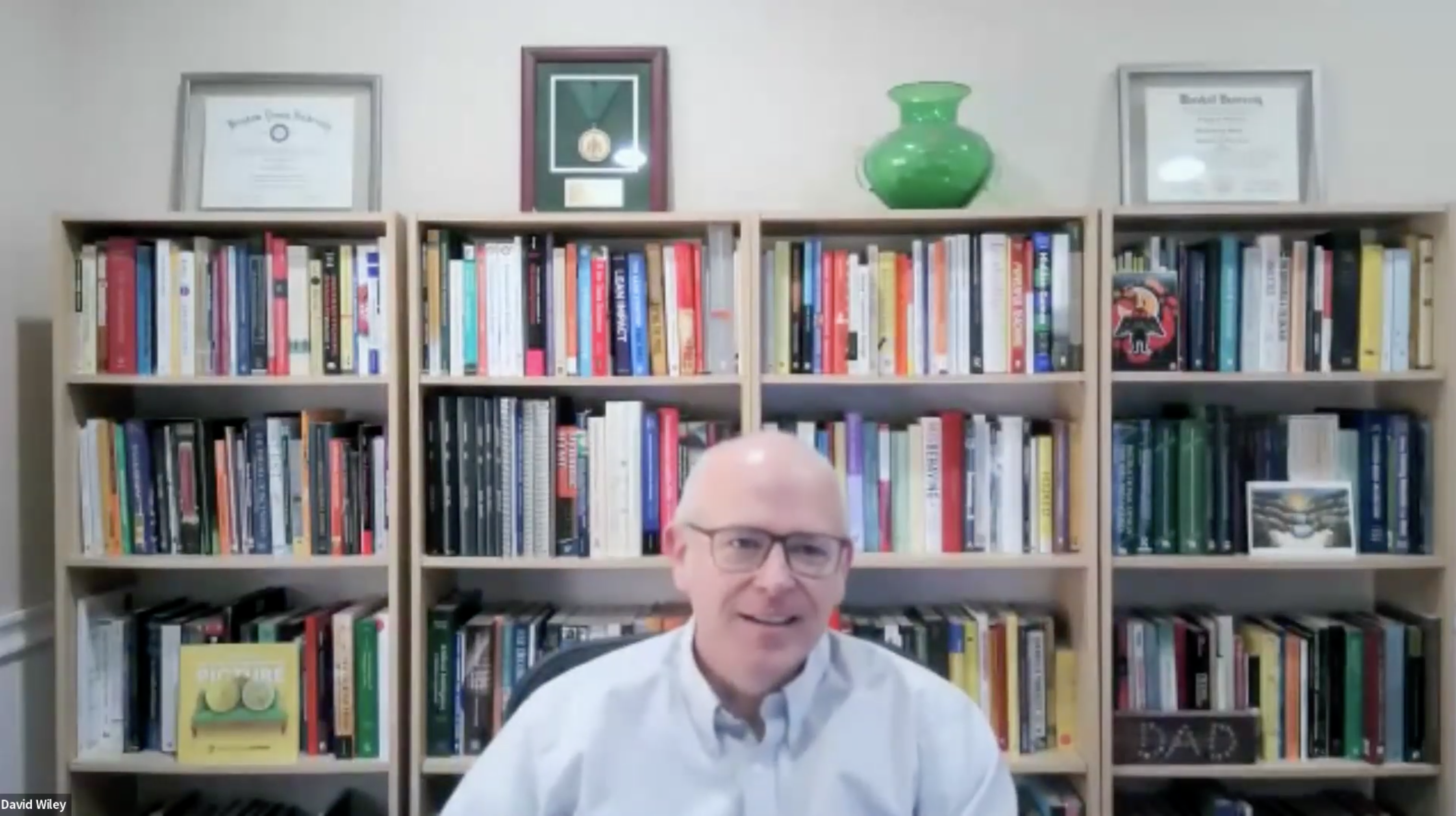 Still from David Wiley’s Open Ed Live keynote